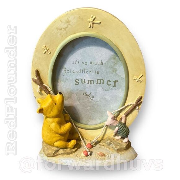 Disney Michel & Company Pooh Classic Fishing With Piglet Photo Frame - Picture 1 of 10